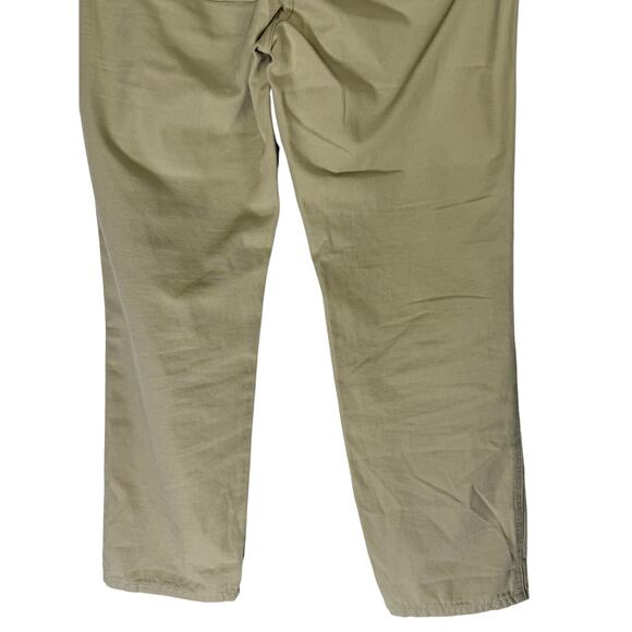 Mod Ref Tan Button Closure Straight Leg 100% Cotton High Waist Bottoms Size M - Picture 6 of 9